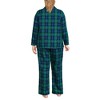 Lands' End Women's Flannel 2 Piece Pajama Set - Long Sleeve Shirt and Pants - 2 of 3