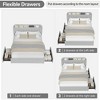 2025 New Bed Frame With 2 Flexible Drawers And Bookcase Headboard, Boucle Upholstered Platform Bed For Boys/Girls, Noise-Free, Easy Assembly, No Box - 3 of 4