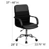 Emma and Oliver Mid-Back Black LeatherSoft and Mesh Swivel Task Office Chair with Arms - 4 of 4