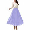 Women's Retro Chiffon Maxi Skirt - Beach Ankle Length Flowy Long Skirt Lavender - 2 of 4