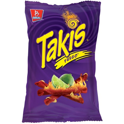 Barcel Takis Fuego Hot Chili Pepper Lime Corn Snacks 9 9oz