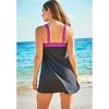 Swim 365 Women's Plus Size Two-Piece Colorblock Swim Dress - 3 of 4