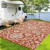 Waterproof Indoor Outdoor Rug 9x12 Large Reversible Plastic Straw Patio Rug, UV-Resistant Vintage Medallion Carpet, Easy-Cleaning RV Mat for Deck - 3 of 4