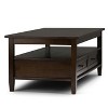 PAGED Vintage Style 2-Tier Wooden Coffee Table with Storage Shelf & Drawers,Mid-Century Cocktail Table Center Table for Living Room - 4 of 4