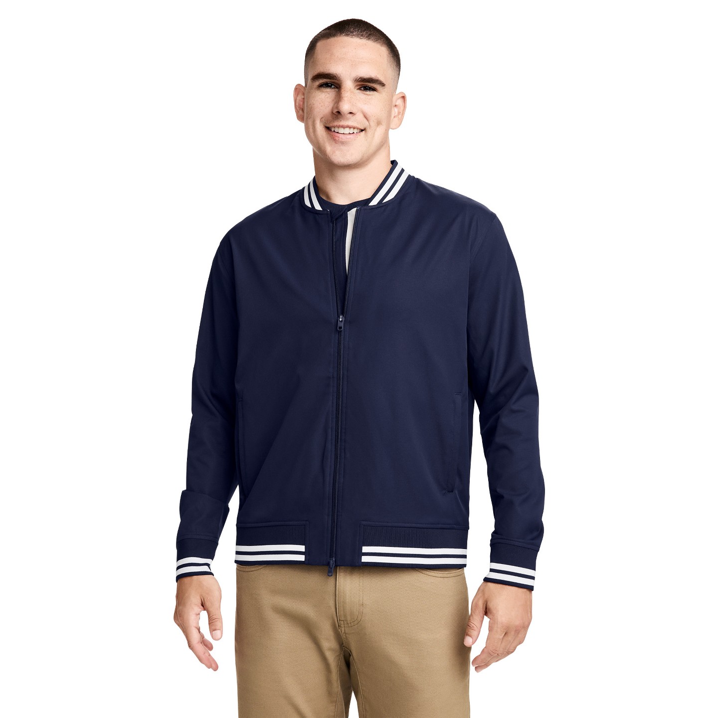 Мужская куртка Jockey 1876 Collection Bomber Jacket S 1876 Navy Blue, цвет: Тёмно-синий — фото 1