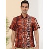 INSPIRE CHIC Men's Casual Summer Animal Leopard Printed Short Sleeves Button Shirts - 2 of 4