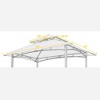 Grill Gazebo Replacement Canopy Roof, 5' x 8' Outdoor BBQ Gazebo Canopy Top Cover, Double Tired Grill Shelter Cover - 2 of 4