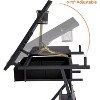 Height Adjustable Drafting Table, 0-75° Tilted Tabletop Art Table for Adults, Artist Desk with 2 Storage Drawers and Stool - 2 of 4
