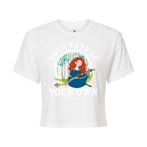 Women's - Disney - Merida Your Fate Is Your Own Cropped Graphic T-Shirt - 1 of 4