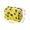 Unique Bargains Quilted Square Flowers Makeup Bag 1 Pc - 2 of 4