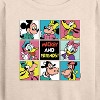 Women's - Disney - Mickey Mouse and Friends Grid Lightweight French Terry Wide Neck Long Sleeve Shirt - 2 of 4