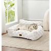 Soft Cat Couch Bed, Faux Fur Checkered Pet Sofa - 2 of 4