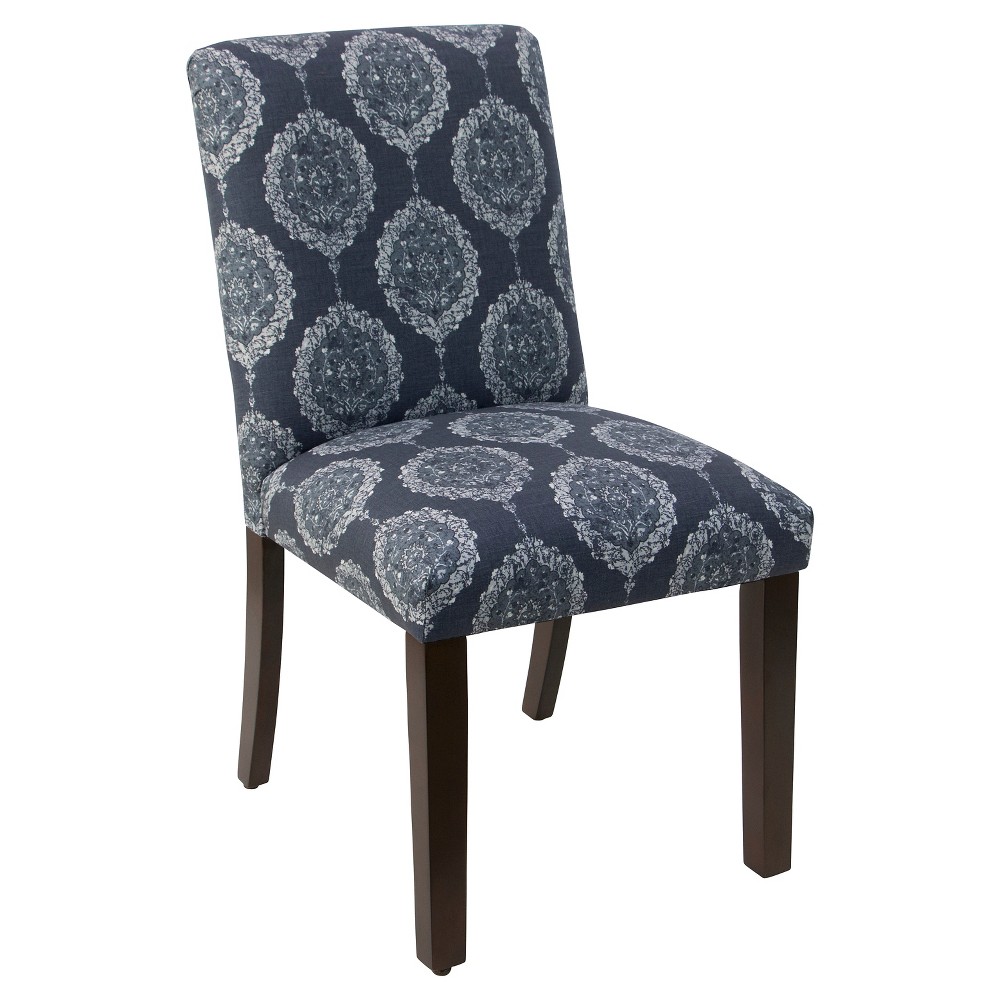 Photos - Chair Skyline Furniture Hendrix Dining  in Damask Blue: Elegant Armless Des