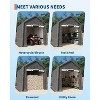 Acekool 10x10FT Outdoor Portable Storage Shed, Roll-Up Door, Heavy-Duty Waterproof PE Tarp, UV-Resistant Shelter for Garden, Tools, Motorcycles,Gray - 4 of 4