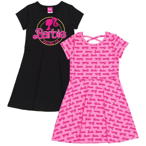 Barbie Little Girls 2 Pack T-shirts White / Pink 7-8 : Target