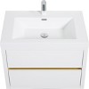 TUYOHW Floating Bathroom Vanity with Sink, Modern Wall-Mounted Bathroom Storage Vanity Cabinet with Resin Top Basin and Soft Close Drawers - 2 of 4
