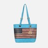 MKF Collection Vera Vegan Leather Patriotic Flag Pattern Women’s Tote Bag by Mia K - 2 of 4