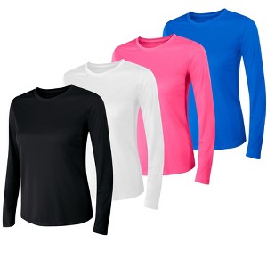 Hanes Sport Cool DRI Women's Performance Long Sleeve T-Shirt, 4-Pack - 1 of 4