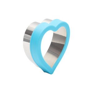 Unique Bargains Biscuit Cutter Large Heart Trio Cookie Cutter Hand Washable Stainless Steel Plastic 3.9"x4.1"1.6" 1Pcs - 1 of 4