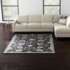 Blue Silver And Gray Floral Hand Tufted Area Rug - 2 of 4