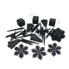Northlight 125ct Shatterproof 4-Finish Christmas Ornament Set 5.5" - Black - 3 of 4