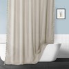 Linen Blend Fabric Shower Curtain with Vintage Chic Tassels - 2 of 4