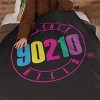 Intimo Beverly Hills 90210 Logo Super Soft And Cuddly Plush Fleece Throw Blanket Black - 4 of 4