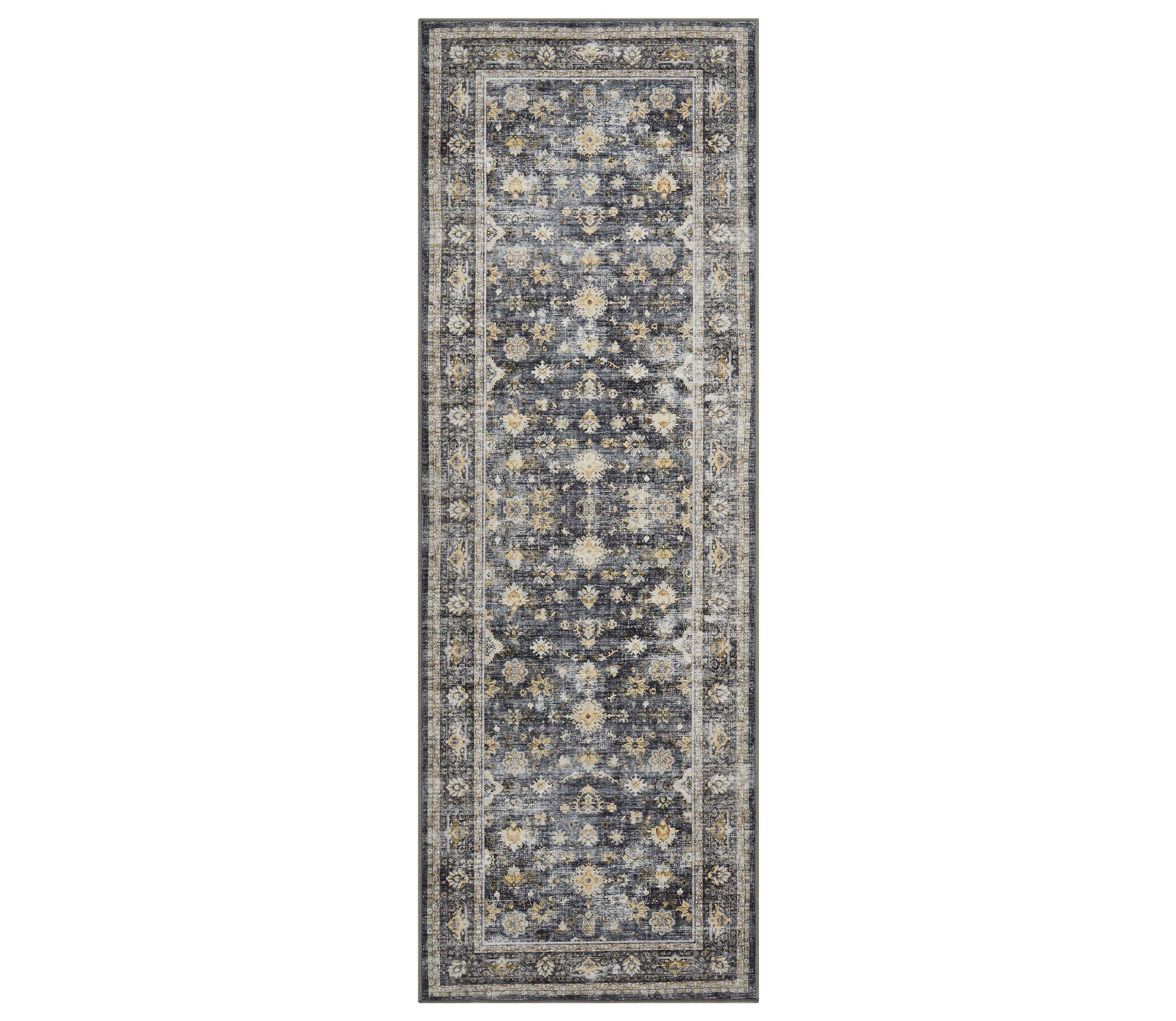 Indoor Vintage Living Room Carpet Washable Distressed Carpet Floral Bedroom Retro Decorative Carpet Office Dining Room Kids Room