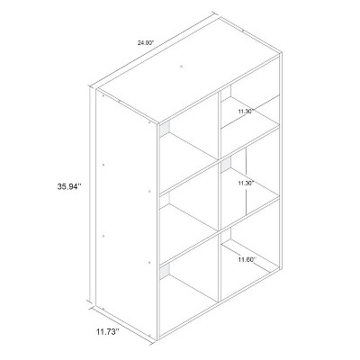 White Stackable 6 Cube Organizer Shelf