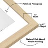 Americanflat 20x28 Picture Frame with Polished Plexiglass, Use as 16x24 Frame with Mat or 20x28 Frame Without Mat, Hudson Collection, Natural Oak - 3 of 4