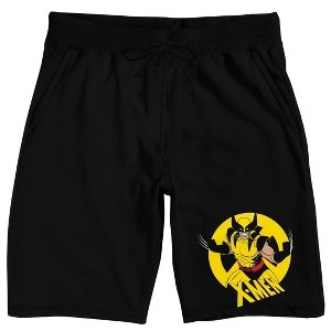 X-Men Classic Wolverine Men's Black Sleep Pajama Shorts - 1 of 3