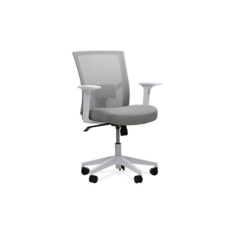 Workspace by Alera Mesh Back Fabric Task Chair, Supports Up to 275 lb, 17.32" to 21.1" Seat Height, Gray Seat, Gray Back, 1 of 8