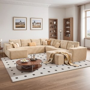 HOMLUX U-Shape Modular Sectional Sofa Couch, 27" Deep Seat Modern Minimalist Couches for Living Room, Style 4 - 1 of 4