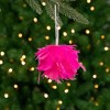 Northlight Glittered and Feathered Ball Christmas Ornament - 4" - Hot Pink - 3 of 4