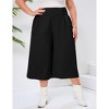 BLUEMING Womens Plus Size Leg Pants Casual Loose Elastic Waist Beach Travel Vacation Palazzo Harem Pants - 2 of 4