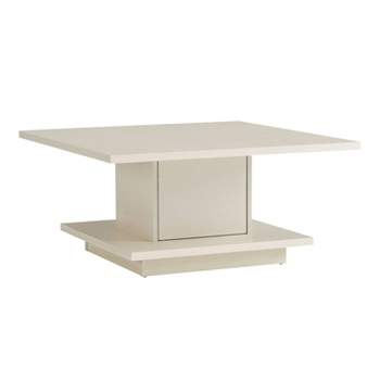 miBasics Traci 31" Contemporary Square Coffee Table with Hidden Storage