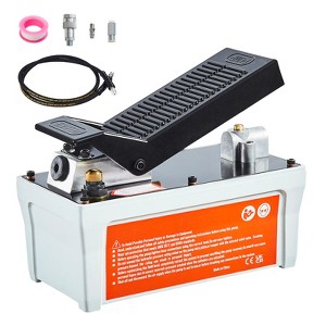 VEVOR Air Hydraulic Pump, 10,000 PSI 1/2 Gal Reservoir, NPT 3/8" Oil Outlet, NPT 1/4" Inlet, 6.6 ft Pipe, Gray - 1 of 4
