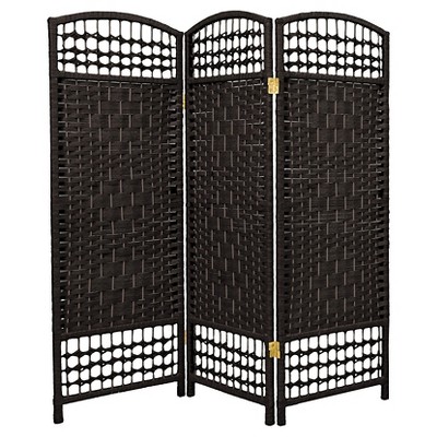 4 ft. Tall Fiber Weave Room Divider (3 Panels) - Oriental Furniture