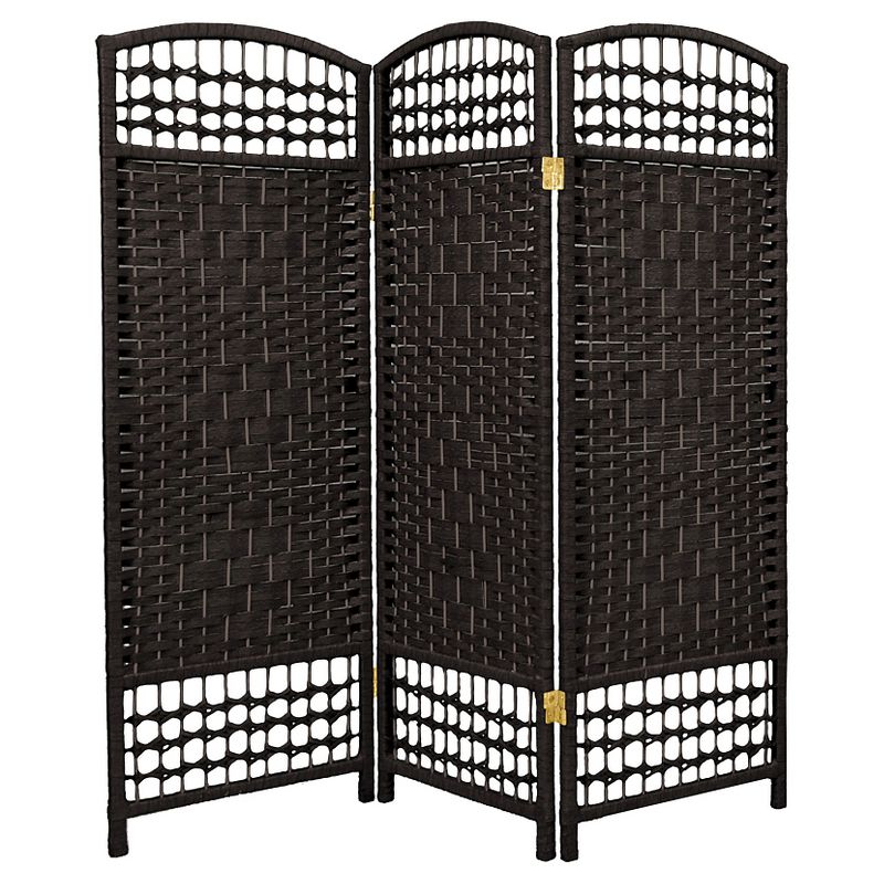 4 ft. Tall Fiber Weave Room Divider (3 Panels) - Oriental Furniture, 1 of 3