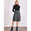 Hobemty Women's Office Skirt Knee Lenght High Waist Plaid Tartan Skirt - 3 of 4