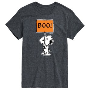 Men's - Peanuts - Snoopy Boo Sign Short Sleeve Graphic T-Shirt - 1 of 4