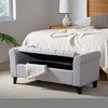 Storage Ottoman Bench,Upholstered Storage Bench With Curved Arms,Tufted Ottoman With Storage,Multifunctional Ottoman With Storage-Cuddlewood - 4 of 4