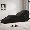 SYFERLORY Ergonomic Yoga Chair with Ottoman - Recliner with Side Pockets，Black - 2 of 4
