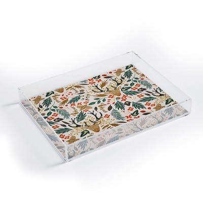 Marta Barragan Camarasa Christmas In The Wild Nature Small Acrylic Tray - Deny Designs