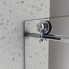 PexFix 63 in.x 60 in. Frameless Single Sliding Shower Door 8mm Tempered Glass With Adjustable Soft Closing Design for Spa Bathroom Brushed Nickel - 4 of 4