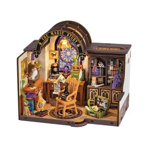 ROBOTIME 3D Wooden Puzzle The Magic Study DIY Miniature House Gifts for Girls Boys Adult, 8.27"*5.12"*7.48" - 1 of 4