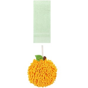 REGALWOVEN Solid Soft Absorbent Hand Towels for Bathroom Kitchen 14" x 30"/6" x 6" 2 Pcs - 1 of 4