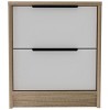 GlasFlength Nightstands Nightstand Modern Bedside Table Accent Bedside End Table with 2 Drawers for Bedroom, Multicolored, 14.3"*16.1"*18.8" - 4 of 4