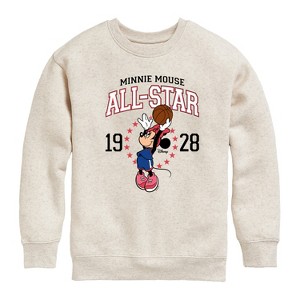 Boys' - Disney - Minnie All-Star 1928 Graphic Long Sleeve Fleece Sweatshirt - 1 of 4