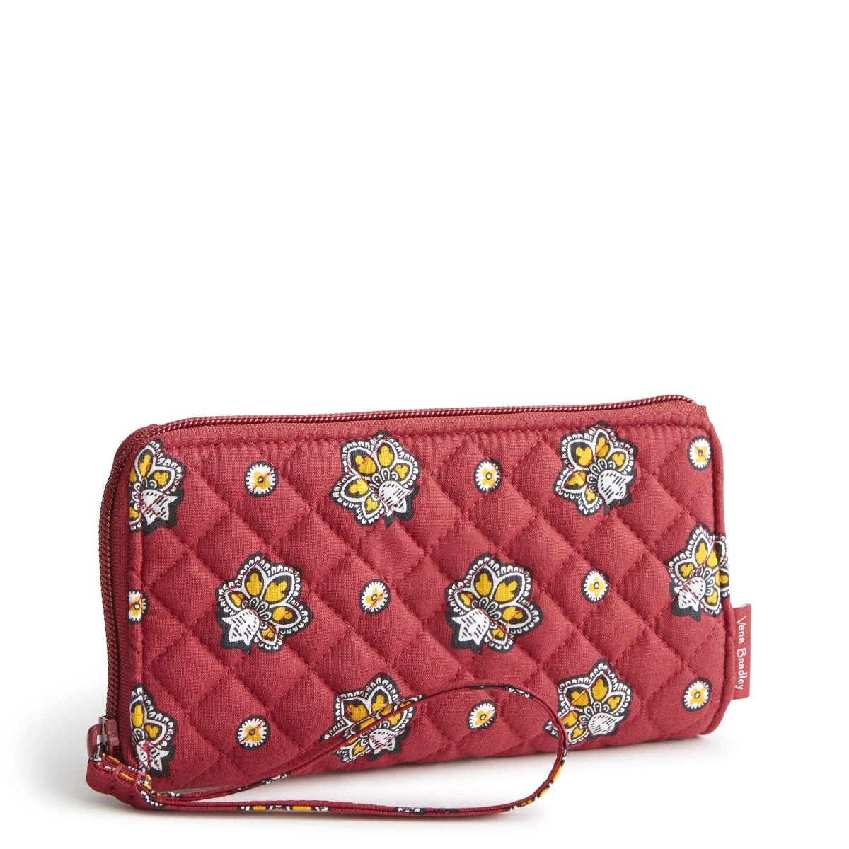Vera Bradley Women's Cotton RFID Front Zip Wristlet